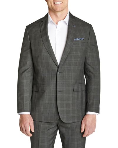 Johnny Bigg Milan 2b Plaid Suit Jacket - Gray
