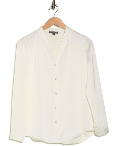 Adrianna Papell Eyelet Button-Up Shirt