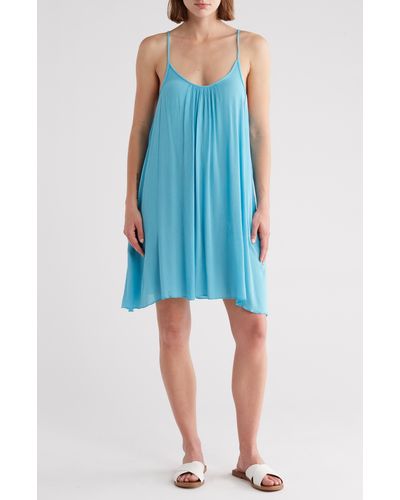 Elan Cover-up Slip Dress - Blue