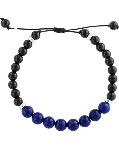 Effy Lapis Lazuli & Onyx Beaded Slider Bracelet - Blue