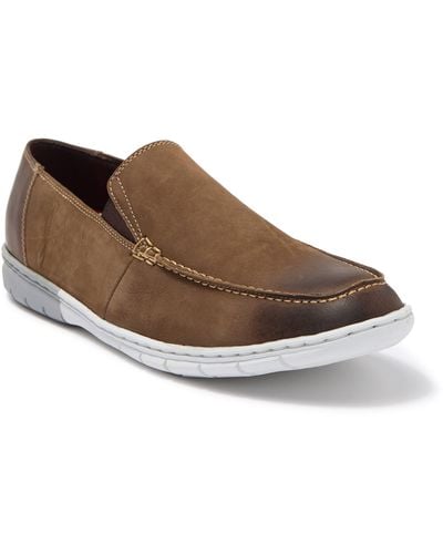Sandro Moscoloni Double Gore Moc Toe Slip-on Loafer - Brown