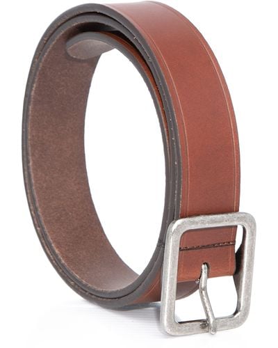 Joe's 35mm Center Buckle Leather Belt - Brown
