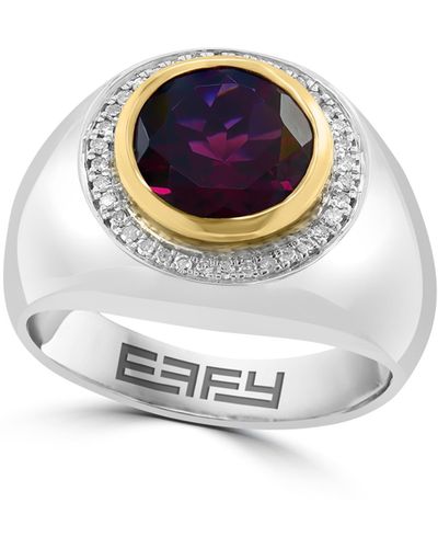 Effy Rhodolite Garnet & Diamond Ring - Red