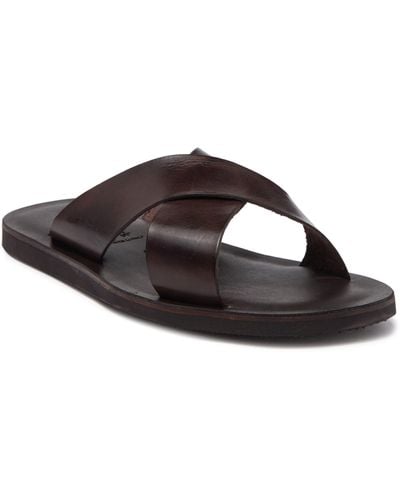 To Boot New York Miramare Leather Slide Sandal - Black