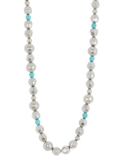 Melrose and Market Reconstituted Turquoise Beaded Necklace - Blue