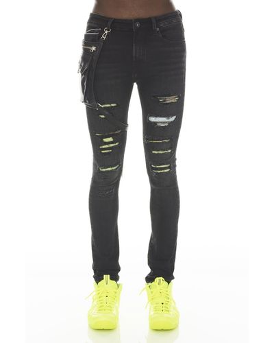 Cult Of Individuality Punk Super Skinny Jeans - Black