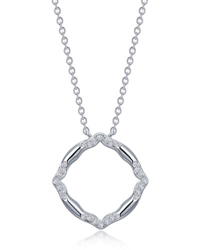 Lafonn Simulated Diamond Geometric Pendant Necklace - Metallic