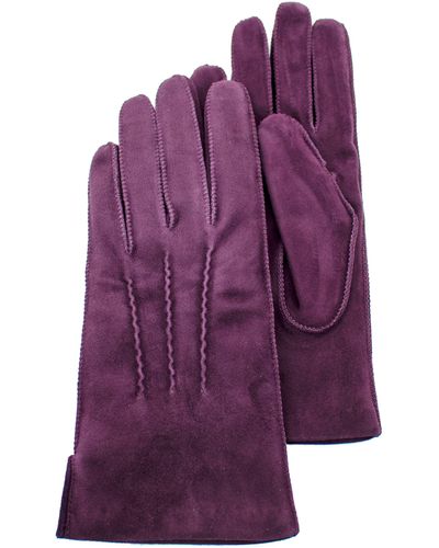 Portolano Suede Gloves - Purple