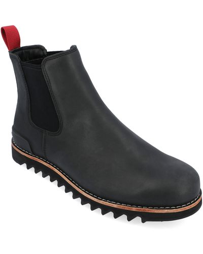 TERRITORY BOOTS Yellowstone Water Resistant Lug Chelsea Boot - Black