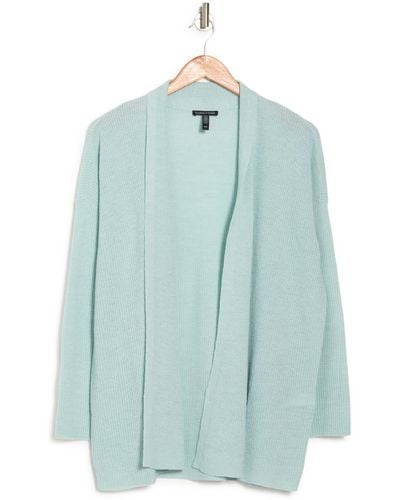 Eileen Fisher Boxy Merino Wool Cardigan In Clear Water At Nordstrom Rack - Blue