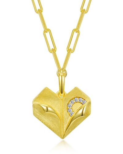 Lafonn Healing Courage Heart Pendant Necklace - Metallic