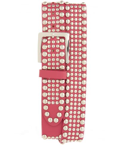 Noon Goons Big Shot Studded Leather Belt - Red