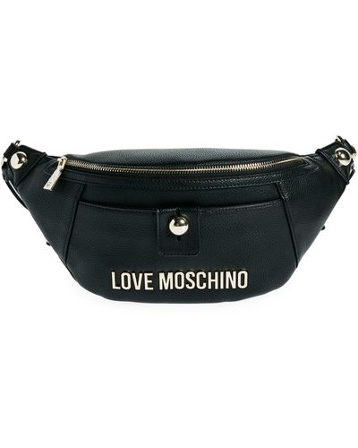 Love Moschino Borsa Nero Faux Leather Belt Bag - Black