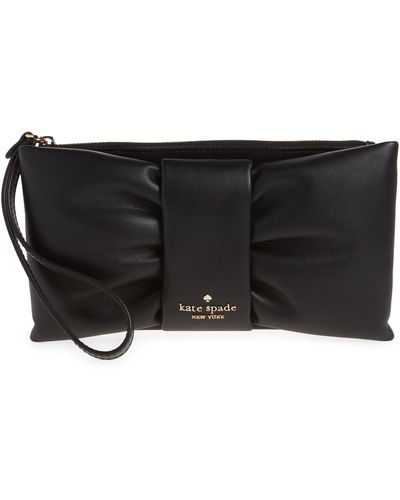 Kate Spade Medium Leather Wristlet - Black