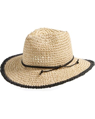 Melrose and Market Packable Two-tone Panama Hat - Natural