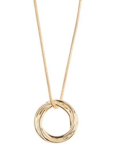 Nordstrom Double Ring Pendant Necklace - Metallic