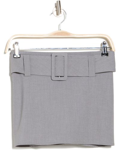Abound Belted A-line Miniskirt - Gray