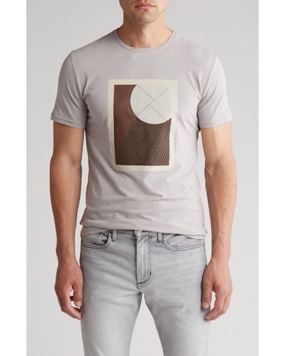 T.R. Premium 3d Abstract Graphic Print T-shirt - Gray