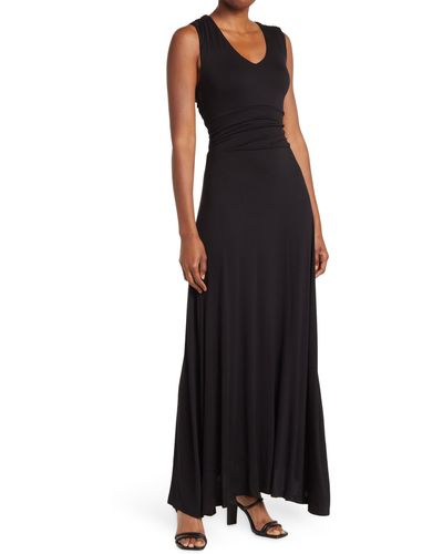 Love By Design Joanna Tie Back Convertible Maxi Dress - Black