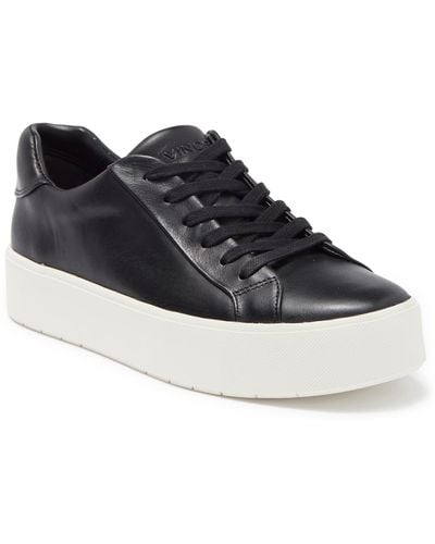 Vince Benfield Leather Platform Sneaker - Black
