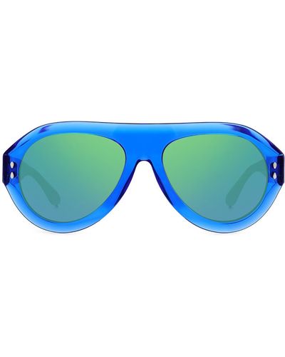 Isabel Marant 57mm Polarized Aviator Sunglasses - Blue