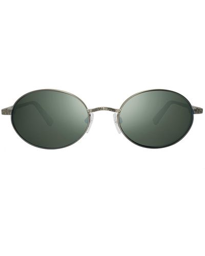 Revo Python I 38mm Round Sunglasses - Green
