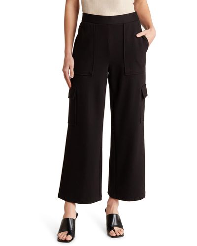 Adrianna Papell Pull-on Ponte Cargo Pants - Black