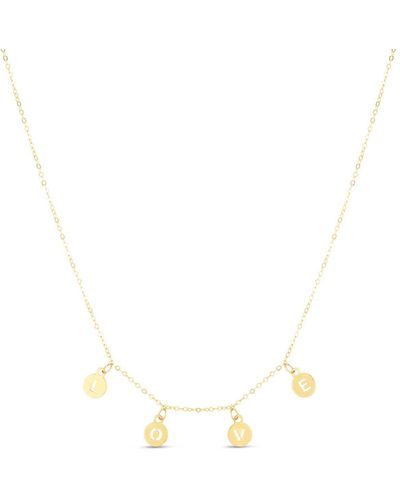 KARAT RUSH 14k Yellow Gold 'love' Charm Necklace