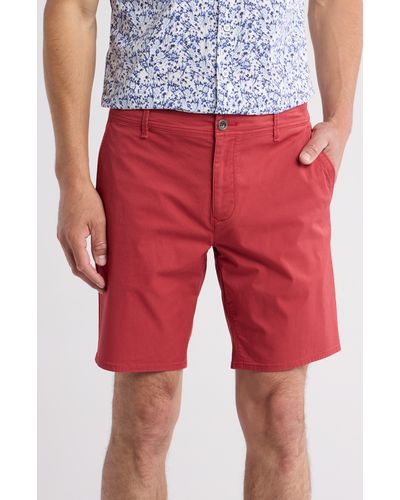 Rodd & Gunn Baylys Beach Stretch Cotton Shorts - Red