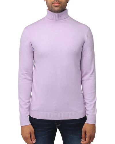 Xray Jeans Turtleneck Pullover Sweater - Purple