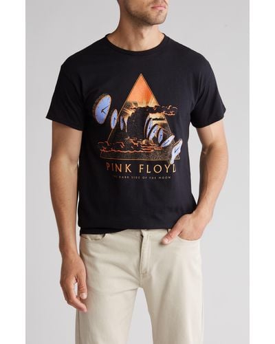 Merch Traffic Pink Floyd Time Graphic T-shirt - Black