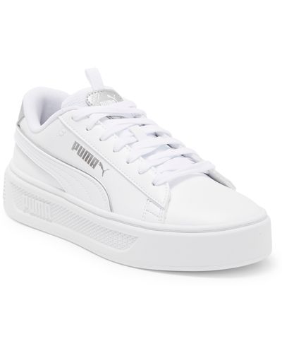 PUMA Smash Platform V3 Pop Up Sneaker - White
