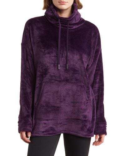 Balance Collection Brenda Faux Fur Pullover Tunic - Purple