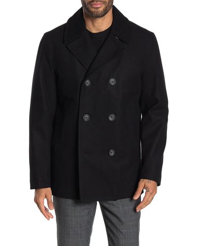 Nautica Classic Double Breasted Peacoat - Black