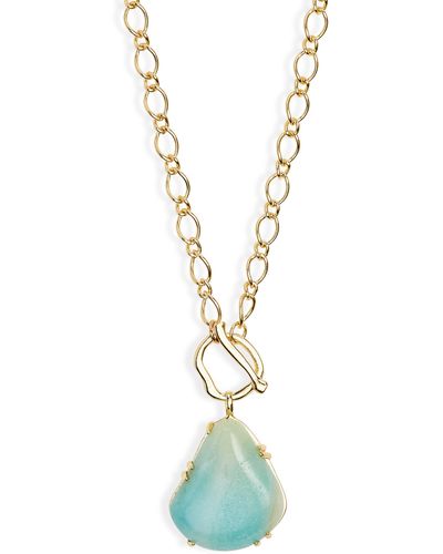Nordstrom Semiprecious Stone Pendant Necklace - Blue