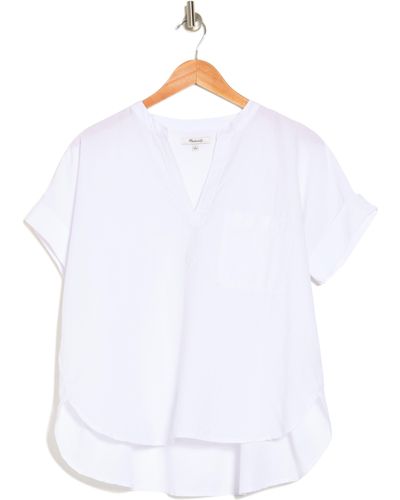 Madewell Philly Shirttail Top - White