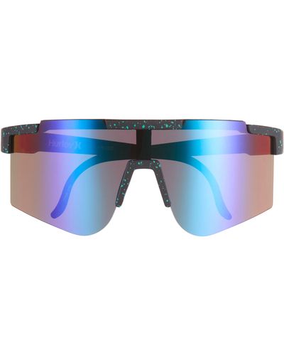 Hurley Semi-rim Shield 137mm Polarized Sunglasses - Blue