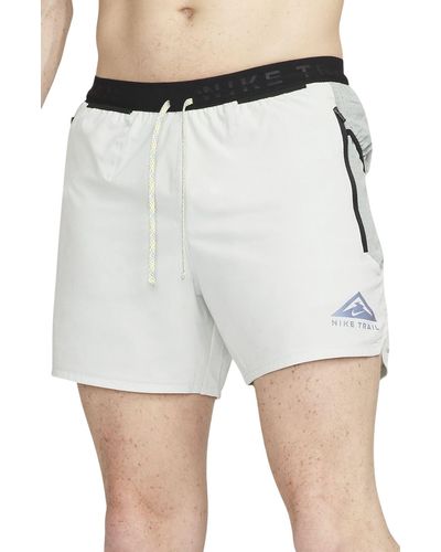 Nike Second Sunrise 5-inch Brief Lined Trail Running Shorts - White
