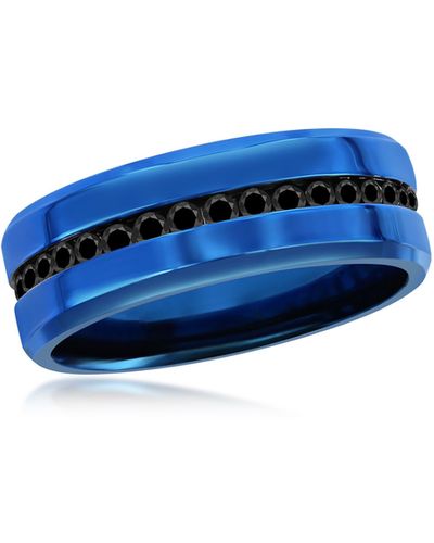 Black Jack Jewelry Cz Eternity Band Ring - Blue