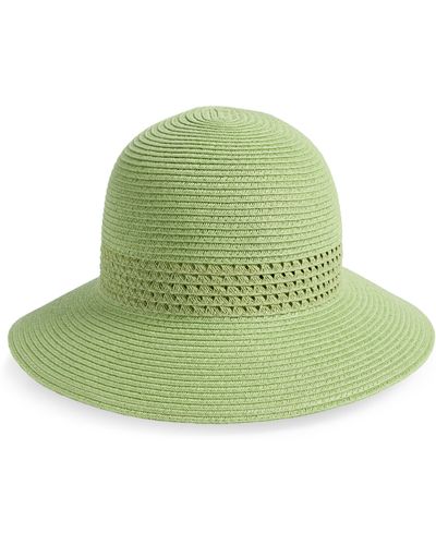 Nine West Woven Cloche Hat - Green