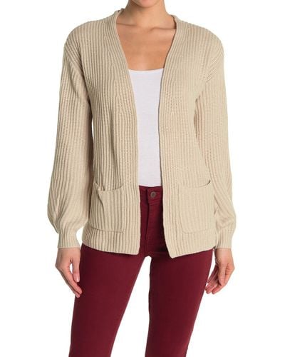 Love By Design Luxe Open Front Pocket Cardigan - Red
