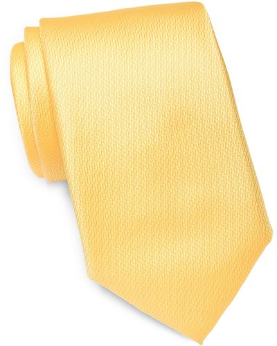 Tommy Hilfiger Micro Texture Solid Tie - Yellow