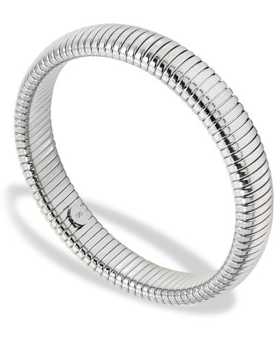 Savvy Cie Jewels Cleopatra Stainless Steel Bangle Bracelet - White