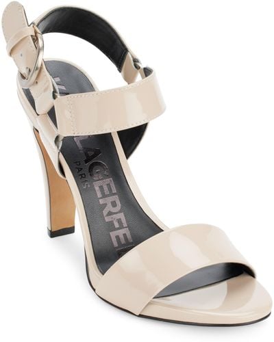Karl Lagerfeld Cieone Ankle Strap Sandal - Metallic