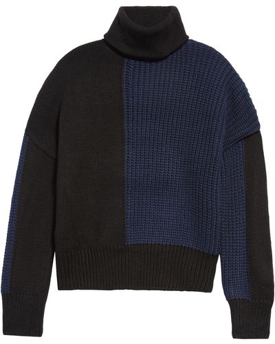 Topshop zebra shop mix turtleneck sweater