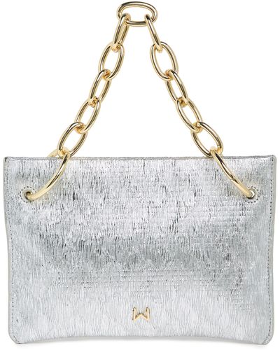 House of Want Vegan Leather Chill Clutch Handbag In Silver At Nordstrom Rack - Metallic