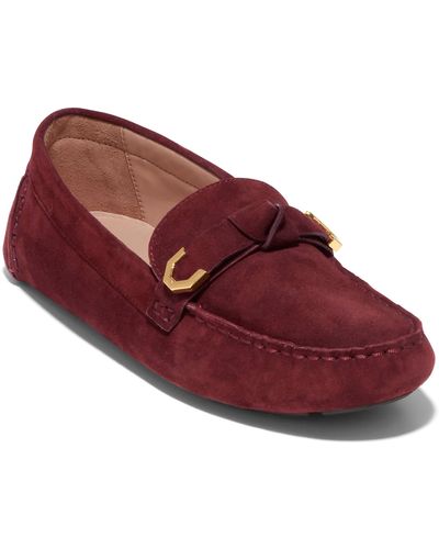 Cole Haan Evelyn Bow Leather Loafer - Red