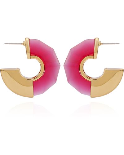 Vince Camuto Clearly Disco Hoop Earrings - Pink