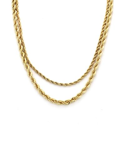 Panacea Rope Layered Necklace - Metallic