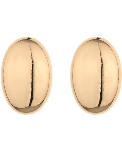 Ettika Oval Button Stud Earrings - Natural